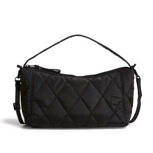 Vera Bradley Ultralight Mini Slouchy Crossbody Bag-Moonless Night Black Quilted